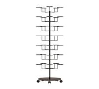XJBTBA Hat Rack Stand Baseball Hat Holder Hat Display Rack with Wheels, 4/5/6/7/8 Tier Metal Hat Hanger Organizer Rotating Hats Caps Holders, Rotating Display Stand for Malls Showroom Retail Store