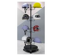 XJBTBA Hat Racks Coat Rack Rolling Hat Helmet Display Stand Rack with Lockable Wheels, Floor Standing Heavy Duty 4 Tier Caps Organizers and Storage for Home Retail Store