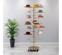 XJBTBA Helmet Stand Display Stand Freestanding Hat Rack Stand, Metal Retail Wig or Hat Display Stand Adjustable Hat Storage Tower for Baseball Caps, Top Hats