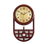 XJBTBA Home Metal for Living Room Decor, Pendulum Retro with Calendar Wall Clock (8)