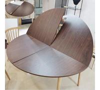 XJBTBA Large Foldable Round Tabletop Extender - 200cm/78.7in Walnut Folding Table, Temporary Extension for Outdoor/Indoor Use, Replacement Tabletop for Gatherings & Events