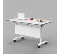 XJBTBA Large Folding Conference Table with Silent Wheels Portable Meeting Desk for Offices Space-Saving Ideal for Team Collaboration and Events