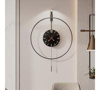 XJBTBA Large Wall Clocks Decor Silent Big Metal Wall Clock Non Ticking Battery Operated Quartz Pendulum Clock for Living Room, Office, Home, Bathroom, Kitchen, Bedroom, School,White,53cm (Black 62cm)
