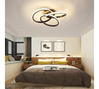 XJBTBA LED Ceiling Lamp Dimmable Remote Control Chandelier for Bedroom Living Room Kitchen Dining Table Office 3 Ring Chic Flush Mount Fixture Round Ceiling Light for Home Decor