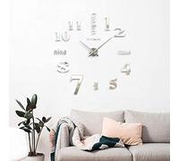 XJBTBA Living Room Home Clock Fashion Personality Wall Charts Creative Digital(Gold)