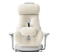 XJBTBA Lumbar Support Cushion with Detachable Headrest for Office Chair, Breathable Fabric Ergonomic Back Support Pillow for Car Seat, Gaming Chair, Bed Reading, Sofa Backrest & Home Office Use