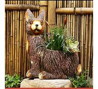 XJBTBA Maceta de jardín Succulent Potted Decoration Cute Rabbit Snail Gardening Outdoor Garden Craft Lawn Ornaments Resin Miniature Fairy