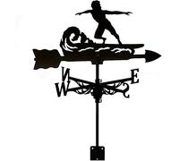 XJBTBA Metal Weathervane with Arrow Ornament,Weather Vanes with Coating Decoration Outdoor Garden Yard Wind Direction Indicator Ornament