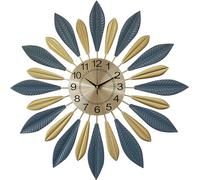 XJBTBA Modern Decorative Metal Wall Clock, Large Mid Century Silent Non-Ticking Clock for Living Room, Bedroom, Office - Stylish Home Decorations