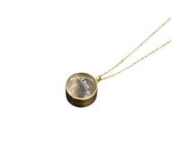 XJBTBA New 2026 Vintage Round Box Glass Locket Necklace Long Chain On The Neck Stainless Steel Lockets Necklaces Accessories Gift Jewelry Fashion Trendy Creative For Women And Men