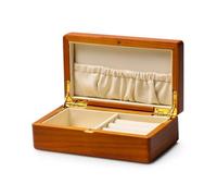 XJBTBA Organiser Storage Watch Solid Wood Couple Ring 2 Layer Wooden Small Jewelry Boxes(17 * 10 * 5cm) Earring Box Necklace Jewellery Box(Type-
