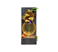 XJBTBA Outdoor Fountain Outdoor Four Layer Gourd Shaped Fountain for Gardens Courtyards and Imitating The Appearance of Natural Stone