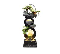 XJBTBA Outdoor Fountain Water Ornaments, Self-circulating New Chinese Home Office Fish Tank, Outdoor Floor Landscape(Black,M)