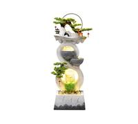 XJBTBA Outdoor Fountain Water Ornaments, Self-circulating New Chinese Home Office Fish Tank, Outdoor Floor Landscape(White,L)