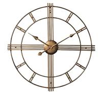 XJBTBA Outdoor Garden Wall Clock, Large Skeleton Metal Oversized Kitchen Wall Clock, Retro Home Kitchen Living Room Decor Silent Wall Clock 50CM Black