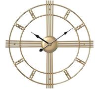 XJBTBA Outdoor Garden Wall Clock, Large Skeleton Metal Oversized Kitchen Wall Clock, Retro Home Kitchen Living Room Decor Silent Wall Clock 50CM Black