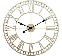 XJBTBA Outdoor Garden Wall Clock Large Weatherproof with Roman Numerals Diameter 60.3cm x H 4cm (Bronze),Brown