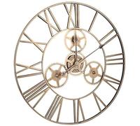 XJBTBA Outdoor Wall Clock Weatherproof, Garden Ornaments Outdoor, Rotating Gear Metal Pointer Precise Timing Antirust Not Easy to Wear