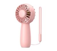 XJBTBA Portable Fan USB Mini Fan Rechargeable Cute Portable 3 Speed Handheld Handy Personal Cooling Electric Fan With Powerbank(Pink)