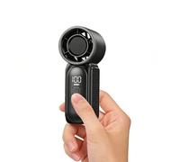 XJBTBA Portable Handheld Mini Fan, 6 Speeds 16900 RPM High Velocity Personal Summer Essential with LED Display, USB Rechargeable, with Lanyard for Makeup, Travel, Outdoor, Gift for Women Girl