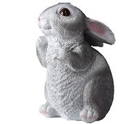 XJBTBA Rabbit Statues and Figurines for Home Decor,Creative Animal Sculpture Ornaments,Outdoor Courtyard Layout Lawn Ornaments Garden Decoration(B)