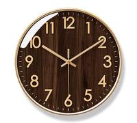 XJBTBA Retro Household Living Room Wall-Mounted Silent Wall Clock for Wall(B)
