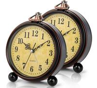 XJBTBA Retro Round Wall Clock, Battery Powered, Silent and No Ticking, Bedroom Decoration,13" Suitable for Kitchen, Living Room or Office(5.5 Inch)