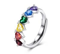 XJBTBA Ring for Women 925 Sterling Silver Sunflower/Celtic Knot/Claddagh/Hug/Rainbow/Rose Flowe/Moon and Star Promise Ring Jewelry Gift for Her