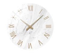 XJBTBA Round Wall Clock, Battery Powered, Silent and Ticking, Bedroom, Classroom Decoration Suitable for Kitchen, Living Room or Office(White,16 Inch)