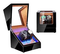 XJBTBA Self Winding Automatic Rotate Watch Winder 2+0 Storage Box Case with Extremely Silent Motor
