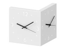 XJBTBA Sensor Luminous Corner Wall Clock - Double Sided Numeral Scale Battery Operated Silent Clock For Bedroom - Modern Decor Wall Clock With Ambient Light Sensor Technology
