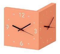 XJBTBA Sensor Luminous Corner Wall Clock - Double Sided Numeral Scale Battery Operated Silent Clock For Bedroom - Modern Decor Wall Clock With Ambient Light Sensor Technology