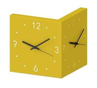 XJBTBA Sensor Luminous Corner Wall Clock - Double Sided Numeral Scale Battery Operated Silent Clock For Bedroom - Modern Decor Wall Clock With Ambient Light Sensor Technology