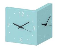 XJBTBA Sensor Luminous Corner Wall Clock - Double Sided Numeral Scale Battery Operated Silent Clock For Bedroom - Modern Decor Wall Clock With Ambient Light Sensor Technology