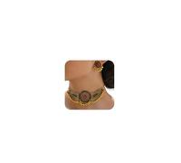 XJBTBA Sets for Women Wedding Set Choker Necklace Earrings Ethnic Traditional Qxidized Indian jewelry