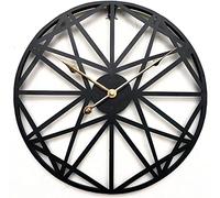 XJBTBA Silent Metal Skeleton Wall Clock, Clocks for Living Room Bar Clock, Non-Ticking Battery Operated Hanging Wall Clock for Home Kitchen Cafe Hotel Office Decor 45CM