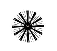 XJBTBA Silent Wall with Mirror Creative Decorative Wooden Clock for Living Room, Bedroom, Office (37cm/45cm/55cm) - Battery Operated