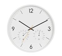 XJBTBA Simple Modern Wall Clock Silent Bedroom Quartz Clock Living Room Wall Table Temperature and Humidity Clock 14 Inches (Color : A)