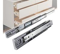 XJBTBA Soft Close Kitchen Cabinet Drawer Runners Slides - 2 Pcs Heavy Duty Ball Bearing Drawer Slides 300mm 800mm - Full Extension - Metal Telescopic Guide Side Mount 100kg Load