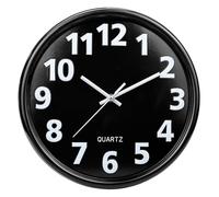 XJBTBA Style Wall Clock, Battery Powered, Silent and Tick- Quartz, Bedroom Office Decoration Suitable for Kitchen, Living Room or Office(Black,10 inches)