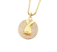 XJBTBA Symbols Pendant Necklace For Women And Men, Crystal Clavicle Chain Jewelry, Personality