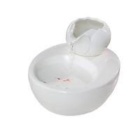 XJBTBA Tabletop Ceramic Fountain Running Ornaments Home Decoration Circulating Water Transit Office Desktop Humidifier Indoor Waterfall(White)