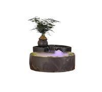 XJBTBA Tabletop Flowing Ornaments Circulating Water Fountain Ceramic Guest Desktop Micro Landscape