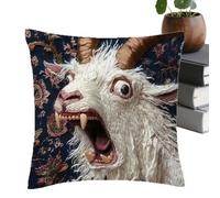 XJBTBA Throw Pillow Covers,Screaming Goat Soft Plush Home Decor - Sofa Pillow Covers Room Decor,for Couch Chair Bedroom Living Room Office Apartment Dorm Hotel Housewarming