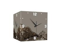 XJBTBA to Back Living Room Sided Corner Clock Mural Light No Punch Led Wall Clock(Size:26 * 26cm)