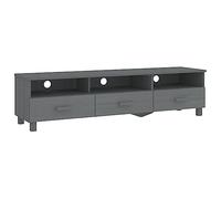 XJBTBA TV Cabinet HAMAR - Dark Grey Solid Pinewood and MDF TV Unit with Multiple Compartments and Drawers - Dimensions 158x40x40 cm - Living Room and Bedroom Furniture