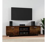 XJBTBA TV Unit for TVs up to 65 inches, 140 cm Entertainment Center TV Cabinet with 2 Doors and Cable Holes, for Living Room Bedroom (Oak+Rustic)