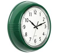 XJBTBA Vintage Round Wall Silent Quartz Clock, Battery Operated, Home/Office/Classroom Decoration, 9.5 Suitable for Kitchen, Living Room or Office(Hunter Green,12 Inch)
