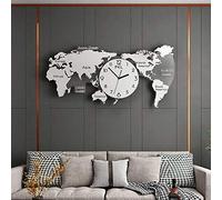 XJBTBA Wall Clock Decorative Elegant Luxury Metal Non-Ticking Fancy Art Digital Luxury Big Wall Clock for Living Room Decor,M-A