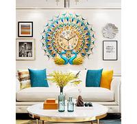 XJBTBA Wall Clock Decorative, Silent Non-Ticking Big Clocks, Home Decorations for Living Room,Bedroom,Dining Room,Cafes,Hotels,62.5 * 39cm-B